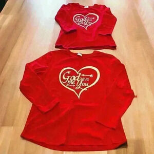 Mommy And Me God Gave Me You Red Shirts